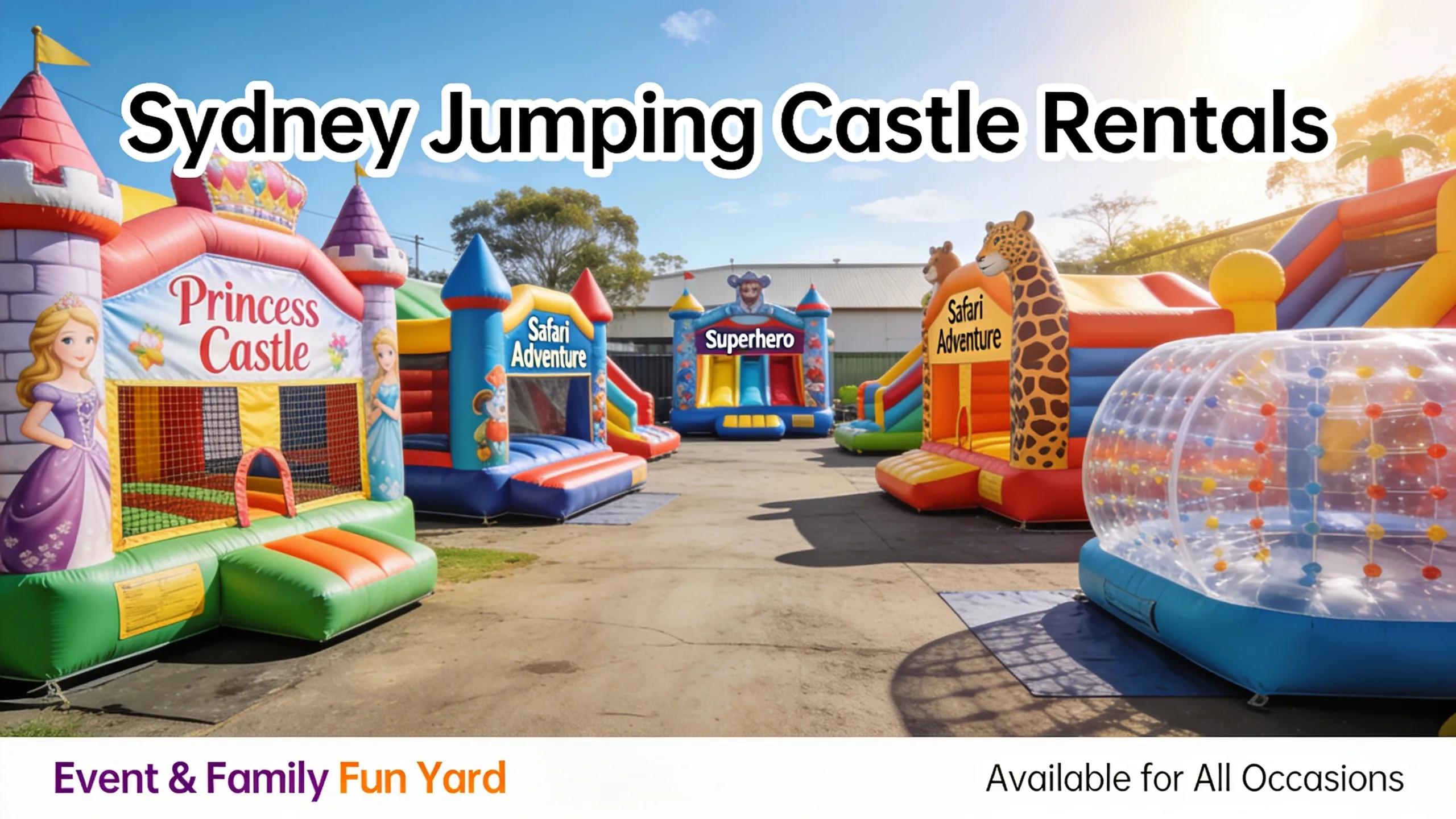 Variety Of Themed Jumping Castles For Rental, Depicting Options For Different Types Of Children'S Events And Gatherings